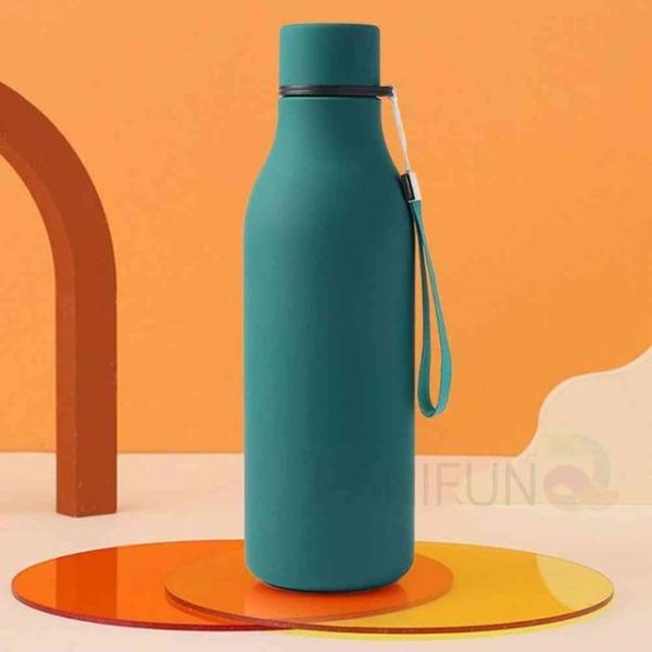 슬림 스텐보온병 550ml 딥그린 캠핑텀블러 보온보냉텀블러 자전거물통 진공보온병 카페보온병