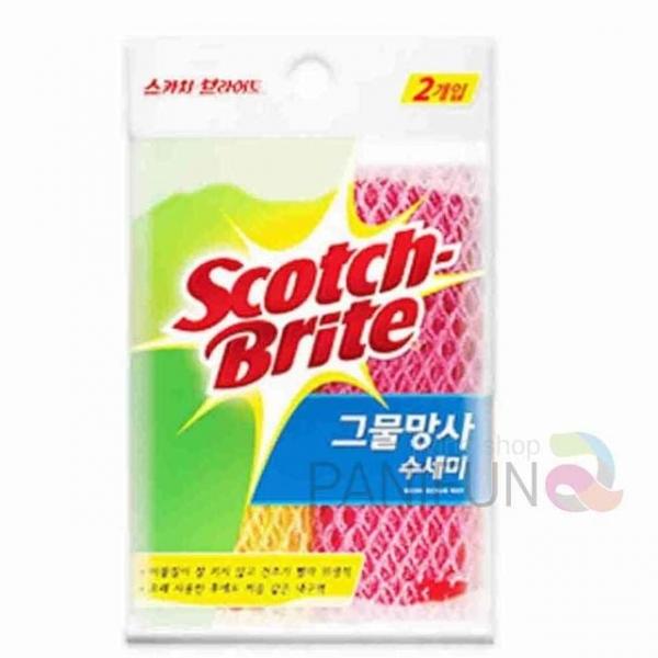 그물 수세미 2개 업소용수세미 그물망수세미 3m망사수세미 그물수세미 텀블러수세미