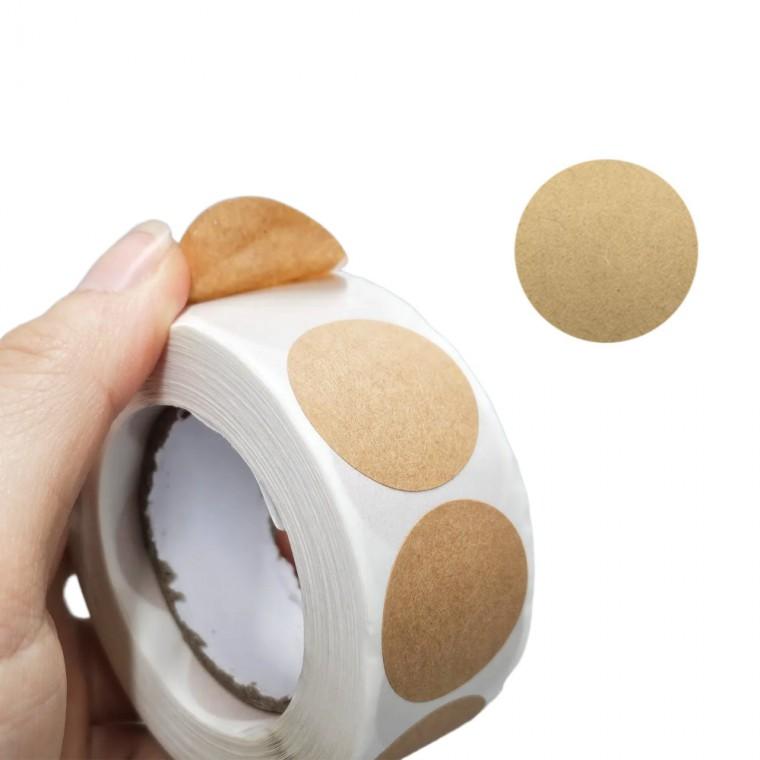크라프트 원형 청첩장 봉투 마감 실링 롤스티커 25mm