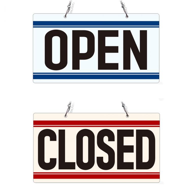 OPEN CLOSED19 체인걸이형 양면 안내판 29x16cm
