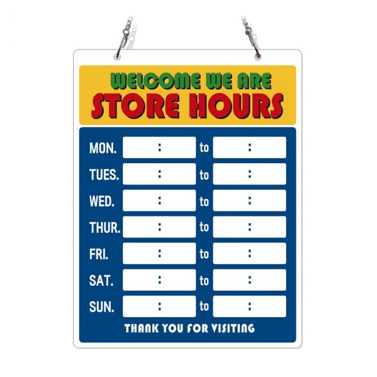 STORE HOURS2 체인걸이형 단면 안내판 23x30cm