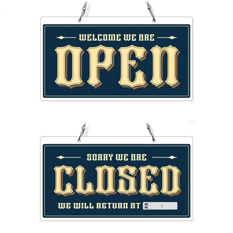 OPEN CLOSED10 체인걸이형 양면 안내판 29x16cm