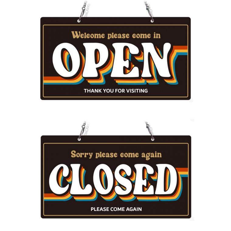 OPEN CLOSED11 체인걸이형 양면 안내판 29x16cm
