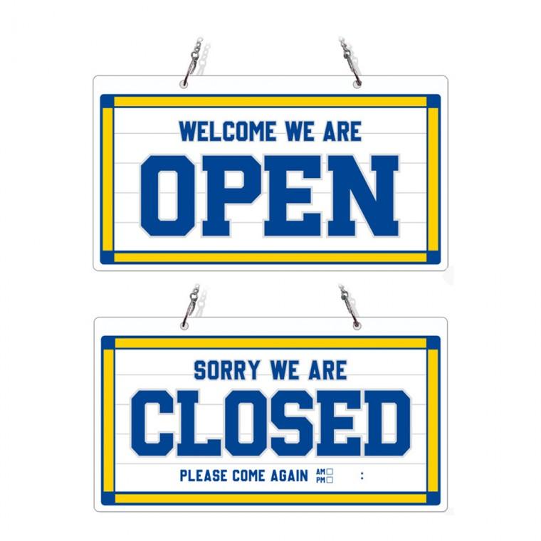 OPEN CLOSED14 체인걸이형 양면 안내판 29x16cm