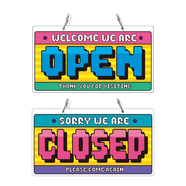 OPEN CLOSED30 체인걸이형 양면 안내판 29x16cm