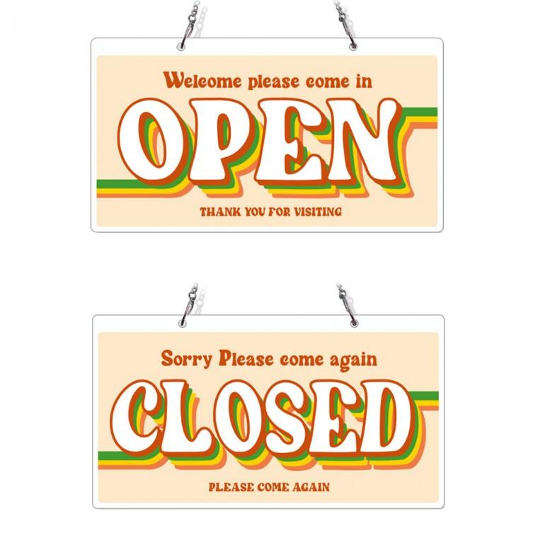 OPEN CLOSED43 체인걸이형 양면 안내판 29x16cm