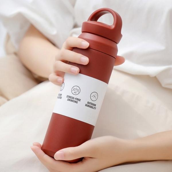 텀블러 H 손잡이 텀블러 480ml 보온병 보냉 물병 RD-12567