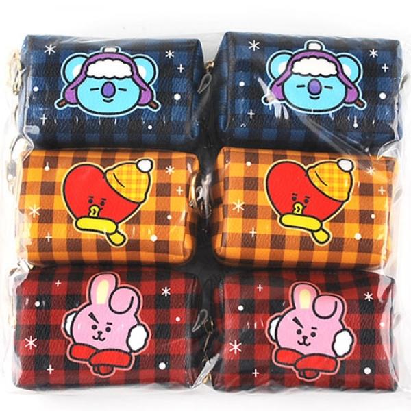 E12] 9000 BT21 윈터 사각 파우치 S[벌크] (2개세트)