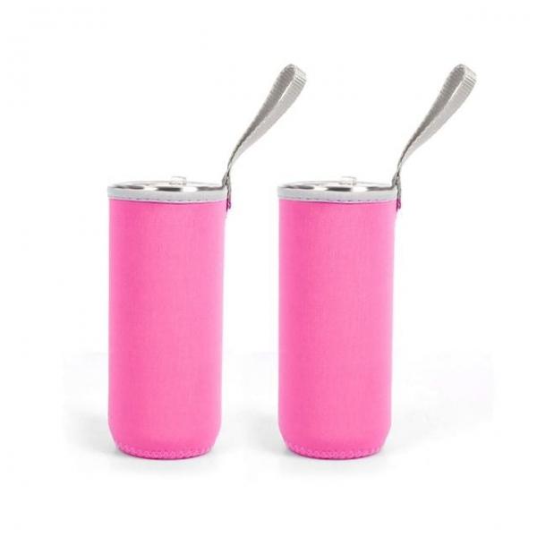 파우치 보온병파우치 네오프렌 물병 세트 핫 (550ml) 핑크 핫핑크