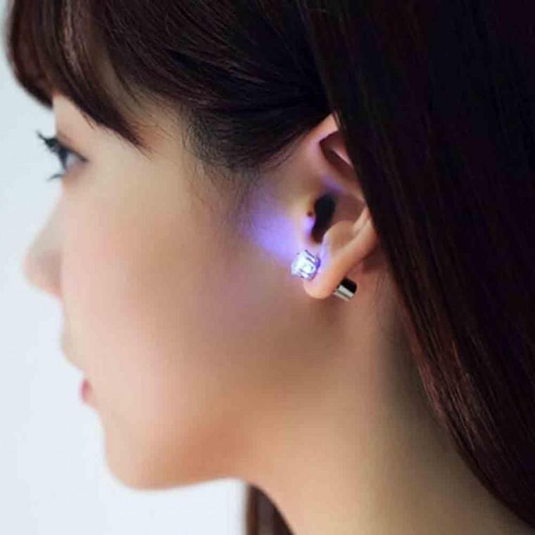 LED 귀걸이 낱개 라이트 블링 램프 댄스 파티 지르콘
