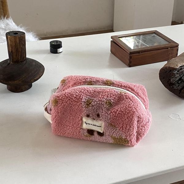 이너백 파우치백 뽀글파우치 화장품파우치 곰돌이