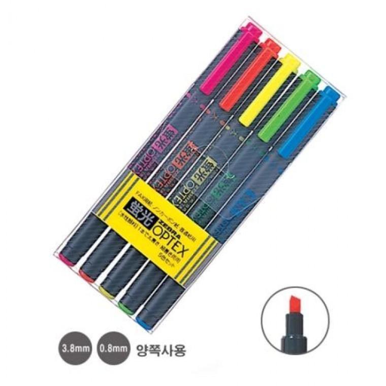 제브라)옵텍스 형광펜 5색세트