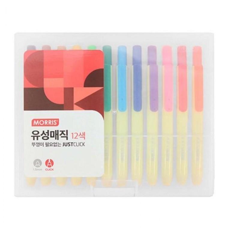 모리스)저스트클릭 유성매직S 12색세트
