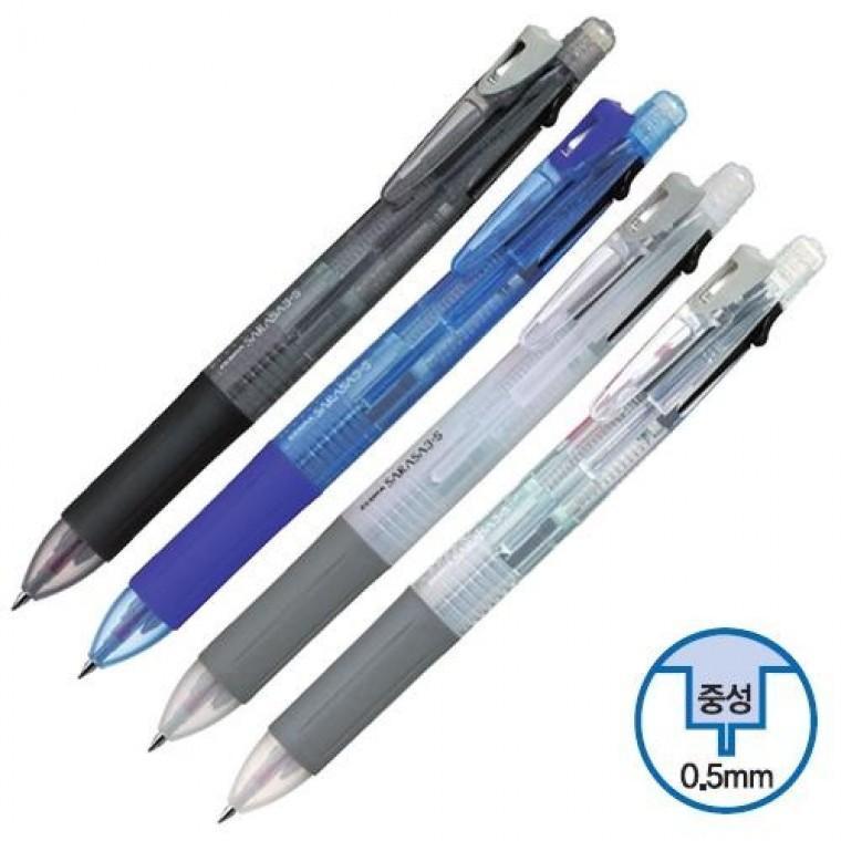 제브라)사라사 중성펜+샤프 3+1(0.5mm/백)