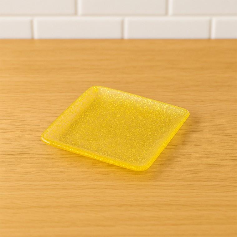 샴페인 골드 쟁반 미니 15x15cm 투명펄 트레이 인테리어 식탁받침 주방소품