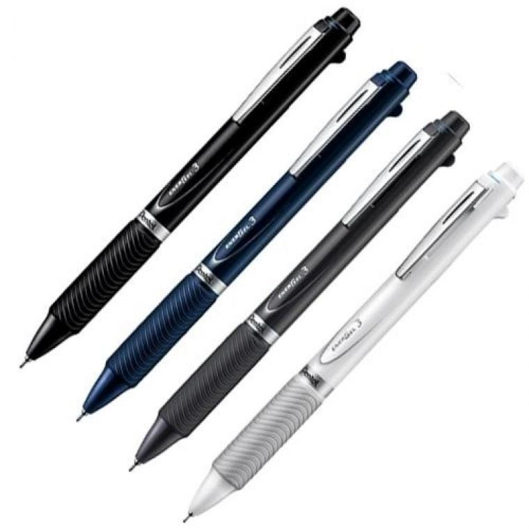 펜텔)에너겔 3색 중성펜(XBLC35N/0.5mm/다크그레이)