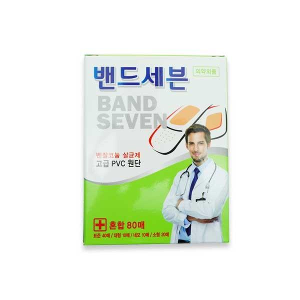 대일제약 밴드세븐 혼합 80매 일회용 반창고 거즈