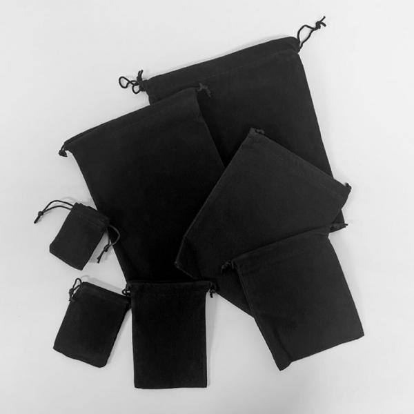 벨벳 스트링 파우치 더스트백 블랙 12x15cm