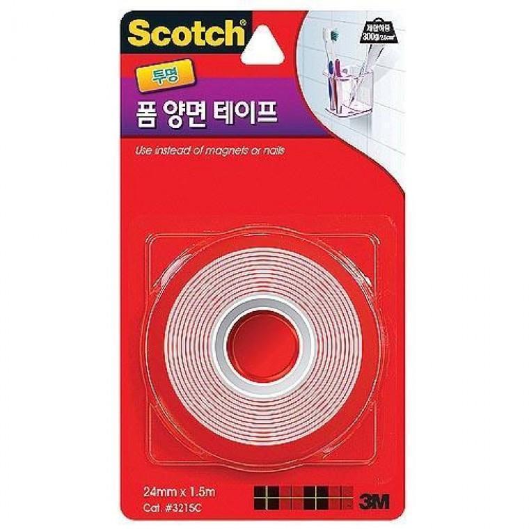 3M)폼양면테이프(3215C/24mmx1.5m/강력투명)