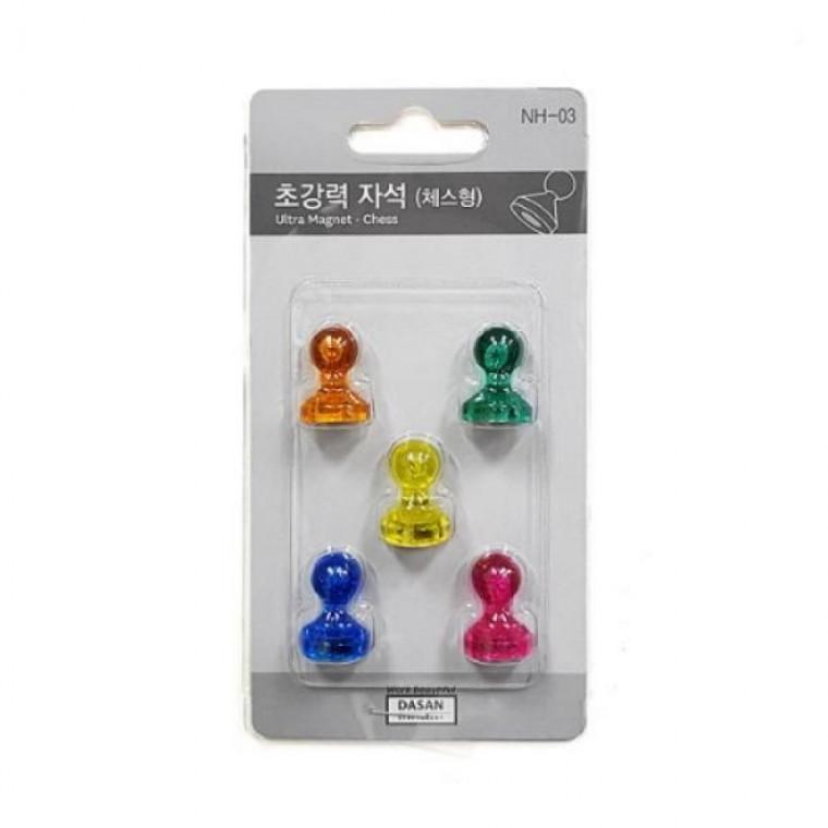 다산)초강력자석 세트(체스형/중/NH-03/5개입)