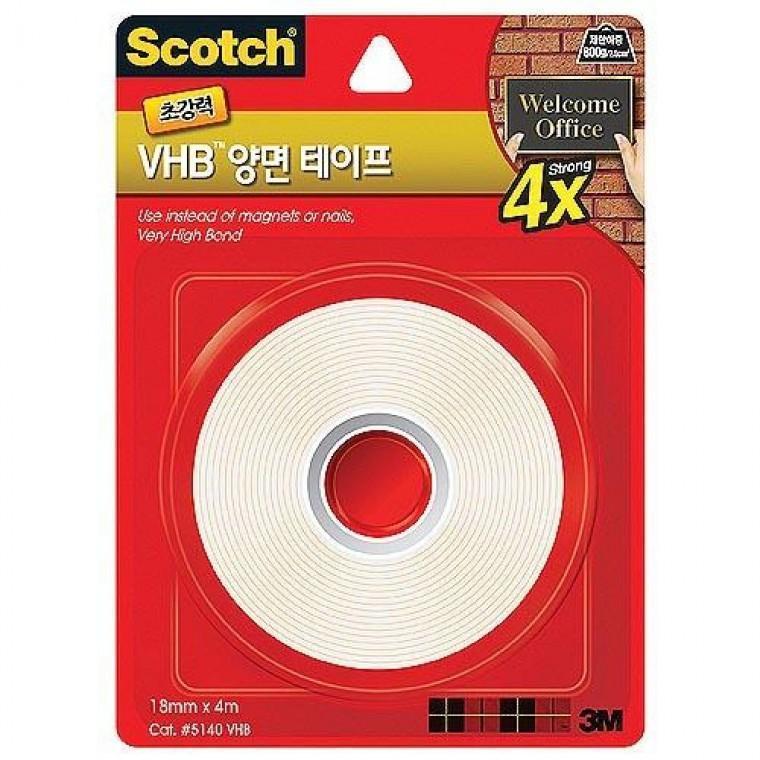 3M)양면테이프(5140/18mmx4m/VHB)