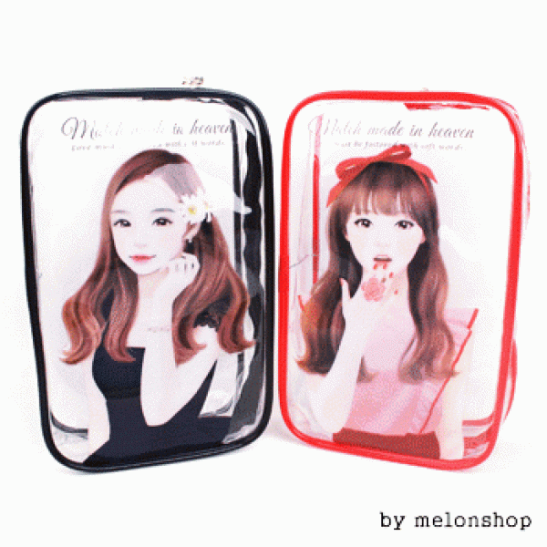 [파우치데이] 일러스트 투명 파우치 (케이스) [PH106]