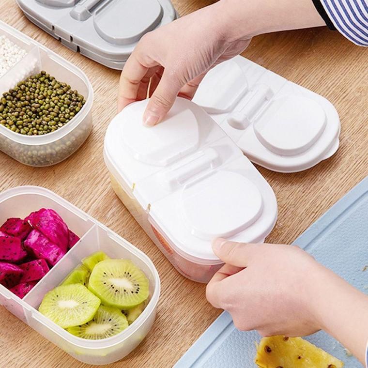 칸칸이 나눔 냉장고정리 잡곡 밀폐 통 칸막이 반찬통 용기