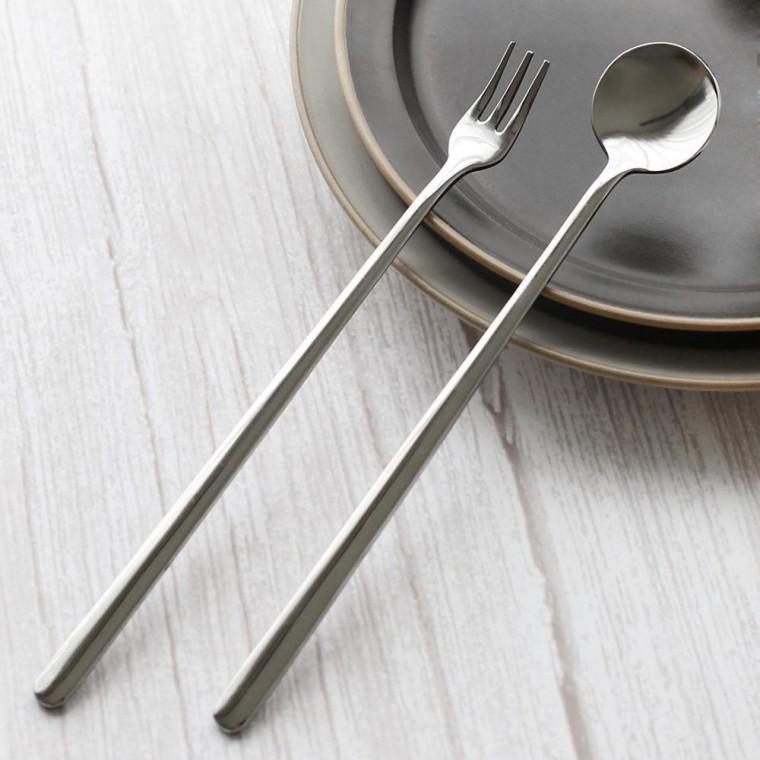 모던카페 미니 디저트 스푼2P/포크2P 세트 티 요거트 과일