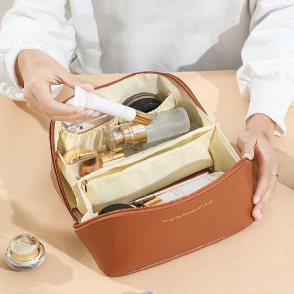 대용량 수납 화장품파우치 여행용 메이크업 케이스