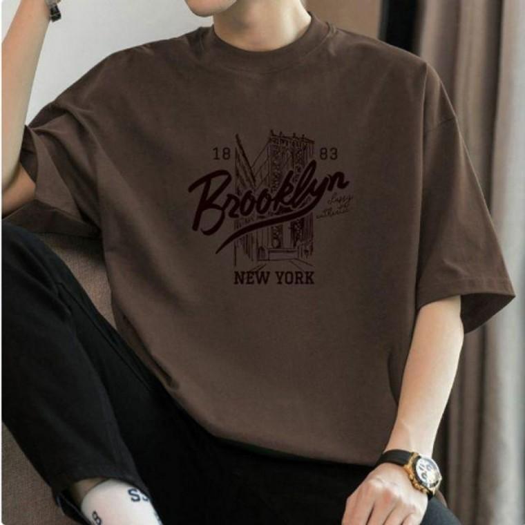 남자 브루클린 남녀공용 오버핏 레터링 반팔티 6컬러 브루클린티 라운드반팔티 운동반팔 기능성반팔티