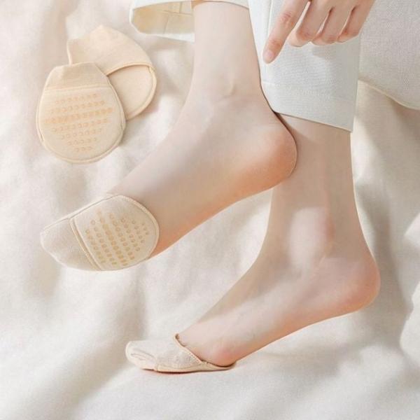 패드 보호 앞꿈치 양말 덧신 민무늬 1쌍 쿠션 발가락 신발 발바닥