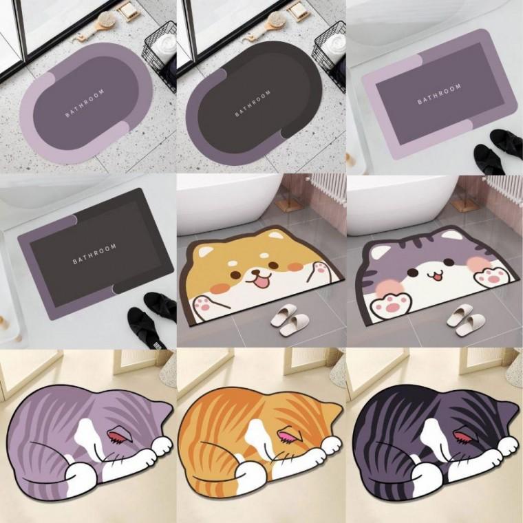 논슬립 소프트 발매트 빨아쓰는 규조토 발매트 부엌발매트 물기흡수발매트 욕실발매트 미끄럼방지발매트 주