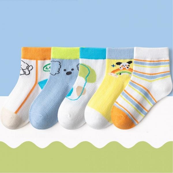 아동양말 러브도그 중목 5족세트