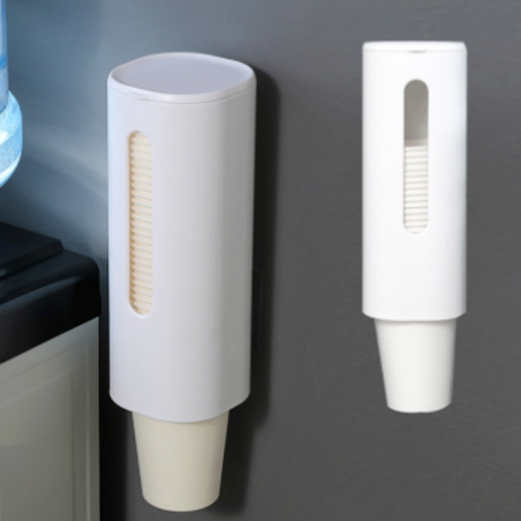 1단 부착식 화이트 종이컵통 종이컵거치대 종이컵 디스펜서 종이컵함 일회용컵 보관함