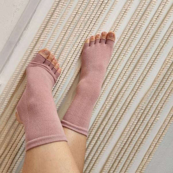 핑크 발목 요가 양말 토삭스 미끄럼방지 필라테스