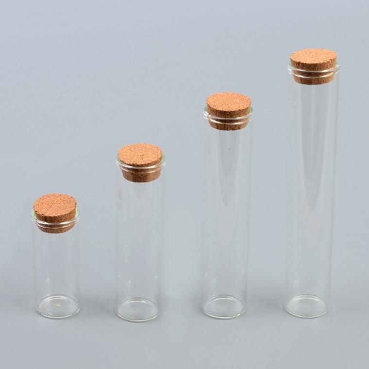 코르크 마개 일자형 유리통 다용도유리병 액세서리보관병 DP용유리병 인테리어용유리병 수납유리병