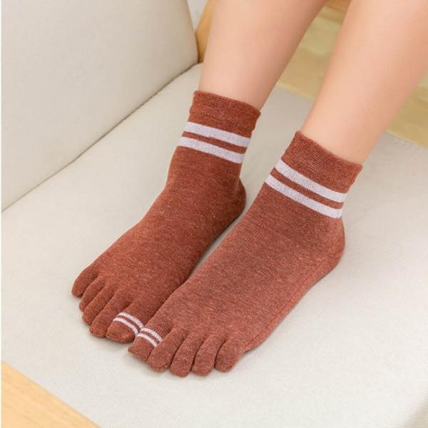 여성 패턴 포인트 두줄 발가락 양말 사계절 데일리