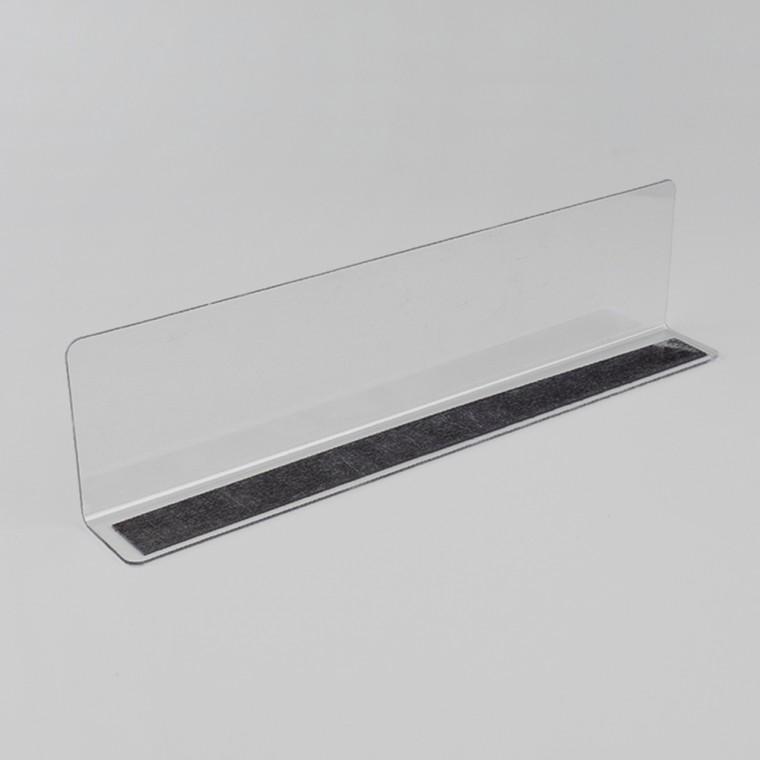 L형 투명 칸막이 25x6cm 1P 자석형 투명칸막이진열대 제품진열대 상품분리칸막이 소품진열 디피용진열