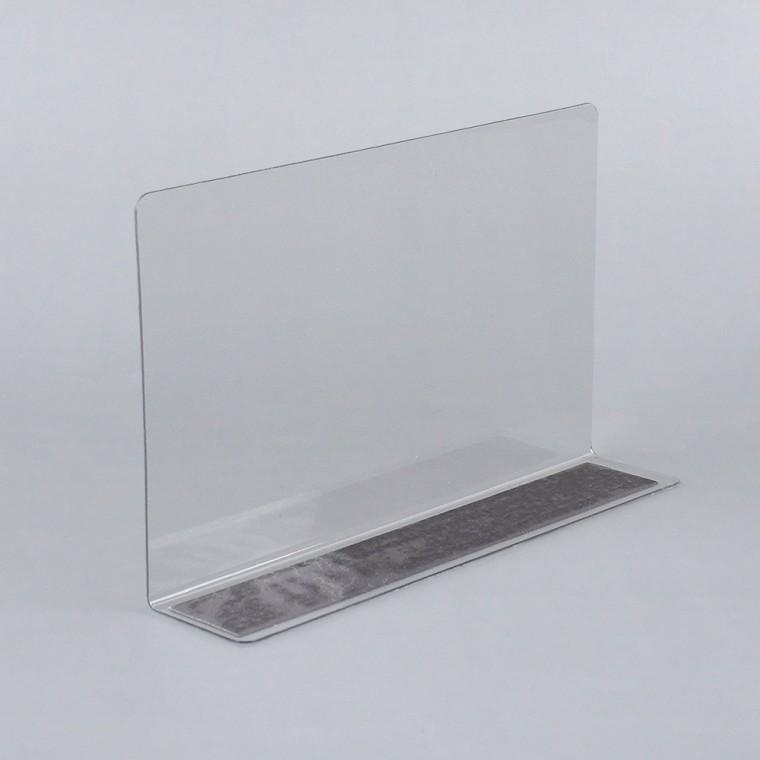 L형 투명 칸막이 20x12cm 1P 자석형 투명칸막이진열대 제품진열대 상품분리칸막이 소품진열 디피용진열