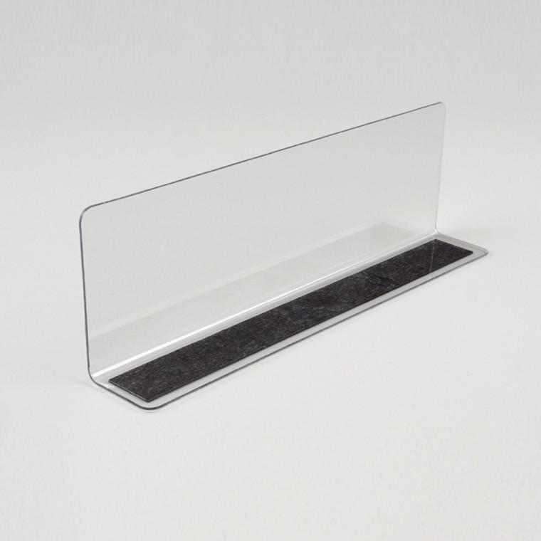 L형 투명 칸막이 20x6cm 1P 자석형 투명칸막이진열대 제품진열대 상품분리칸막이 소품진열 디피용진열