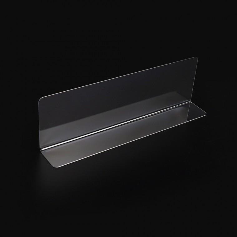 L형 투명 칸막이 20x6cm 1P 일반형 투명칸막이진열대 제품진열대 제품분리칸막이 소품진열 디피용진열
