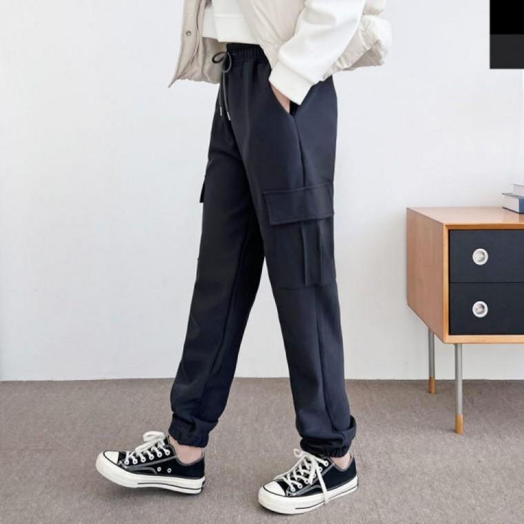 여성 데일리 캐주얼 포켓 카고 조거팬츠 바지