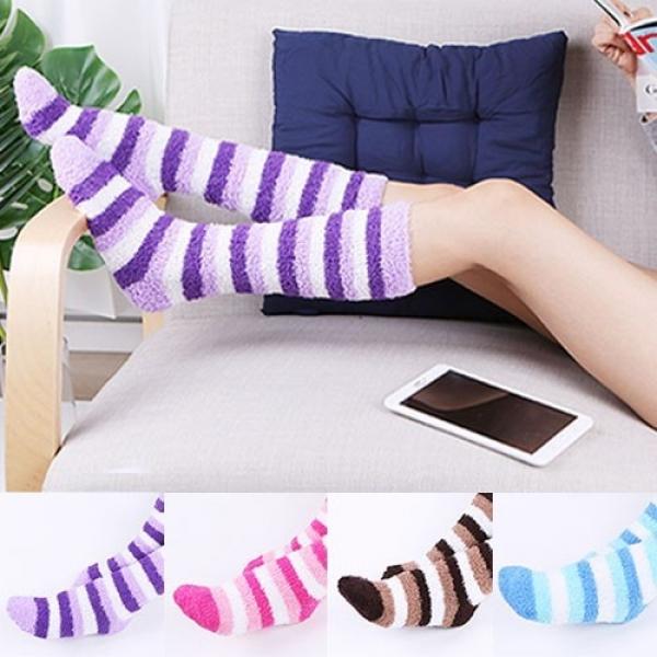 줄무늬 롱 수면양말 겨울용품 양말대전 기모양말 종아리양말 반양말 긴양말 겨울양말 덧신