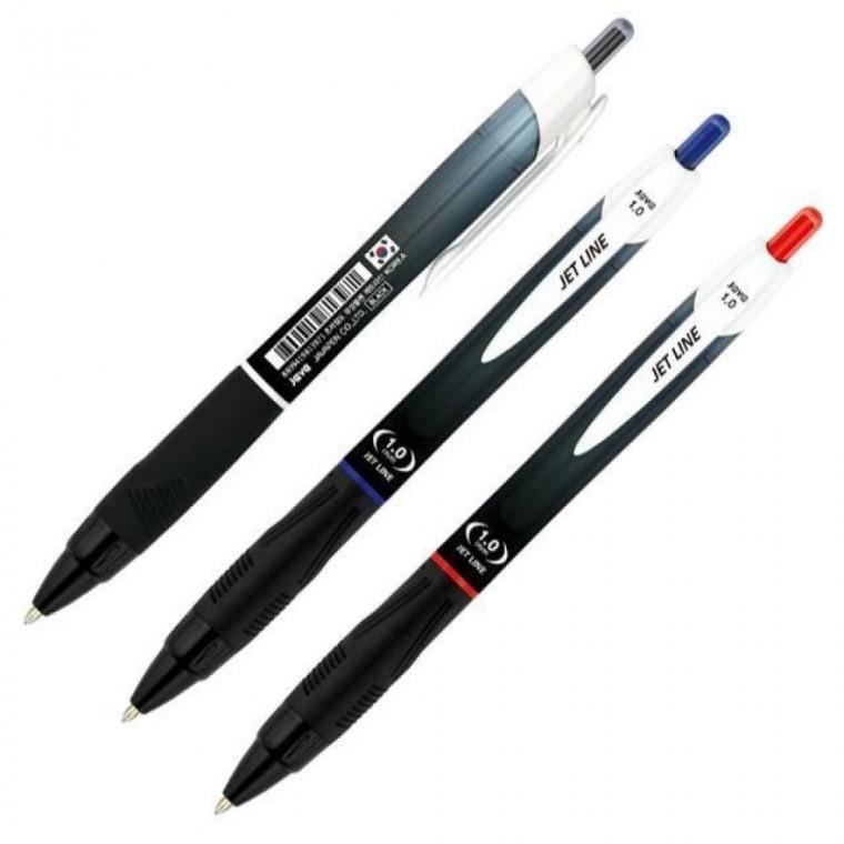 유성볼펜 1.0mm 제트라인 필기구 자바 (12개1타) 볼펜