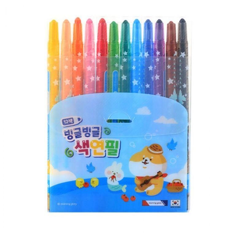 색연필 12색 빙글빙글 블루