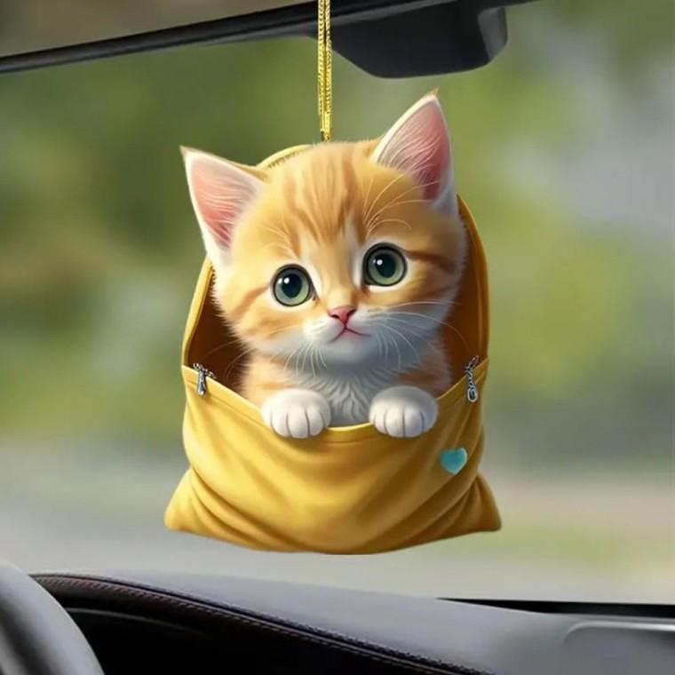 고양이 자동차꾸미기 악세사리 차량 실내 용품 장식 룸미러걸이