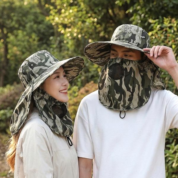 밀리터리 남녀공용 그늘막모자 탈부착 안면 가리개 세트