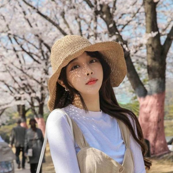 밀짚 플로피 와이어햇 버킷햇 챙넓은 여름 여자 모자