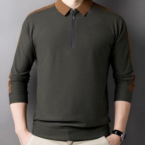 데일리 간절기 티 남성 베이직 면 티셔츠 반짚업 카라