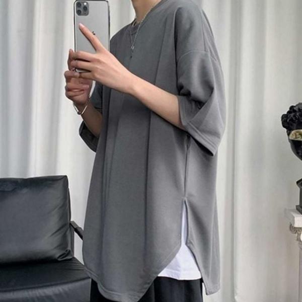 남성 티 티셔츠 빅사이즈 스트릿 반팔 루즈핏 기본 오버핏